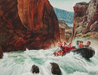 Marble Canyon Incident 18X24 gouache
